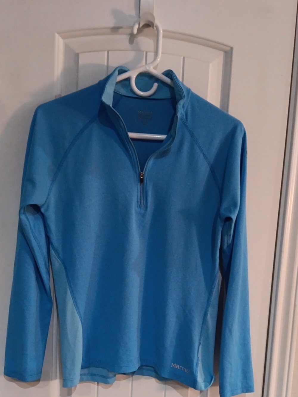Marmot Women's L6582 Light Blue 1/4 Zip Performance Pullover Top Size Medium